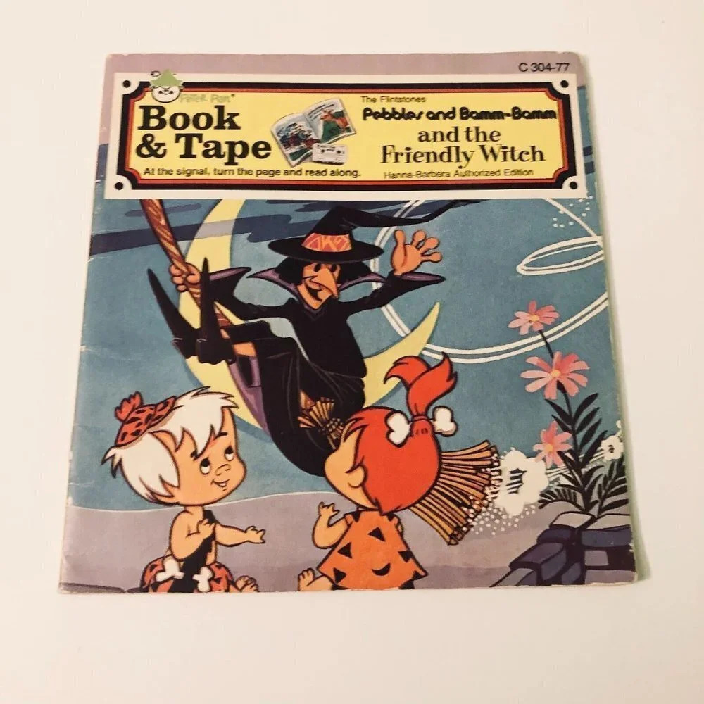 Vtg 1976 Pebbles And Bamm Bamm And The Friendly Witch Book Only No Tape